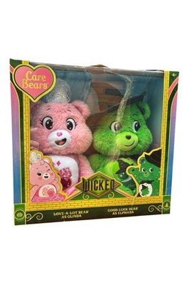 Care Bears x Wicked Plüschtiere Love-a-Lot Bär als Glinda & Good Luck als Elphaba
