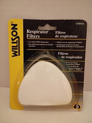 Willson Repl Respirator Filters CPR924 For Willson 6000 Full/Half Mask Qty 5 New