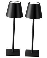 2 Pack Cordless Table Lamp, Portable LED Desk Lamps, 5000mAh Battery Black-2