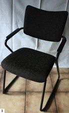 1 Viasit Besucherstuhl Konferenzstuhl (von 2) schwarz stapelbar 