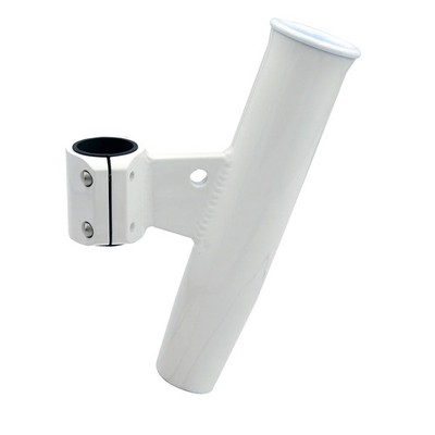 C.E. Smith 53726 Aluminum Vertical Clamp-On Rod Holder 1-2/3'' OD White