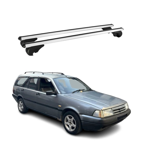 DachträGer GrundtäGer FüR Fiat Tempra 1990-1996 75Kg Aluminium Silber 2 Tlg-image