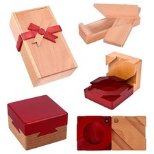 Classic Baffling Wooden Puzzle Boxes Secret Compartment Brain Teaser Games for a
