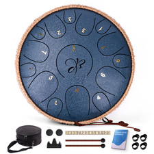 Steel Tongue Drum - 12 Inch 15 Notes, Steel T...