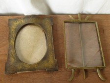 Two Nice Antique Ornate Design Brass Photo Frames c1900s