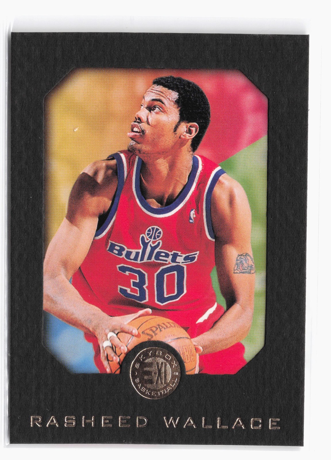 1995-96 SkyBox E-XL Blue #90 Rasheed Wallace Washington Bullets Rookie