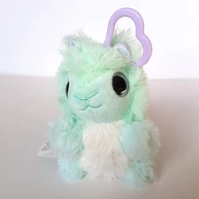 Scruff-a-Luvs BABY RABBIT KEY CHAIN Aqua 5" Stuffed Animal Plush Bag Accessory