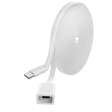 GGrzmvxy Long Flat USB C Extension Cable, Type C Male to Female, 20 FT, White
