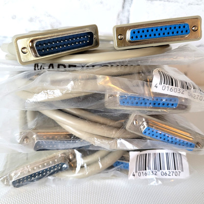 DB25 Male to Female LogiLink Parallel Extension Cable 6ft. NEW Lot of 4