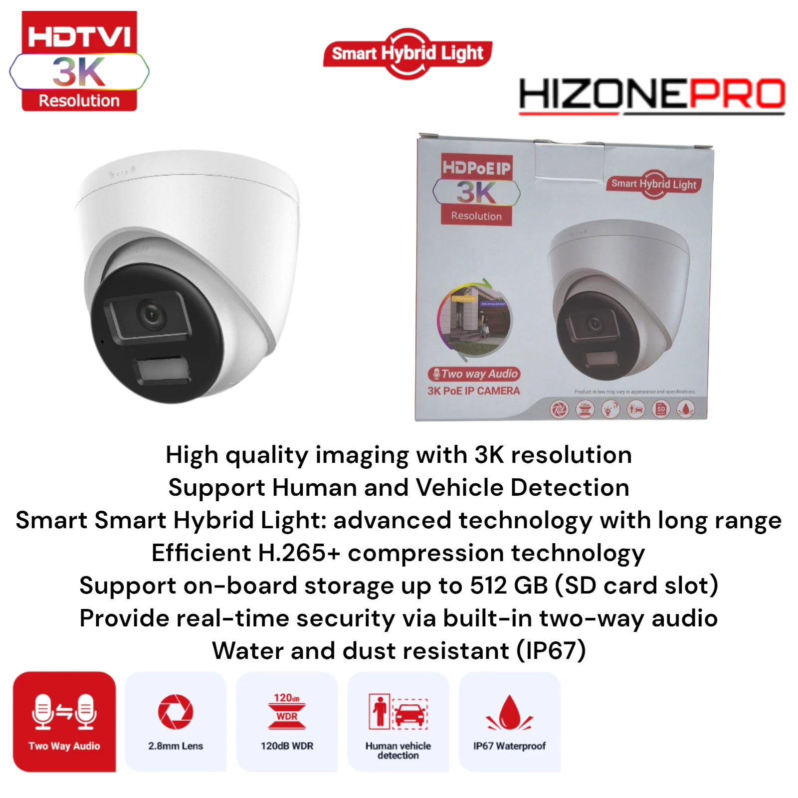 HiLook by Hikvision 5MP 3K PoE CCTV Kit IP Cameras 2Way Audio Outdoor NVR System - Picture 2 of 24