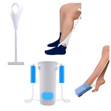 Sock Aid Kit, Premium Puller for Removing Socks or Stockings, White