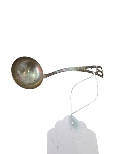 Vintage Sterling Silver Ladle Spoon Monogram Handle Serving Utensil Solid Silver