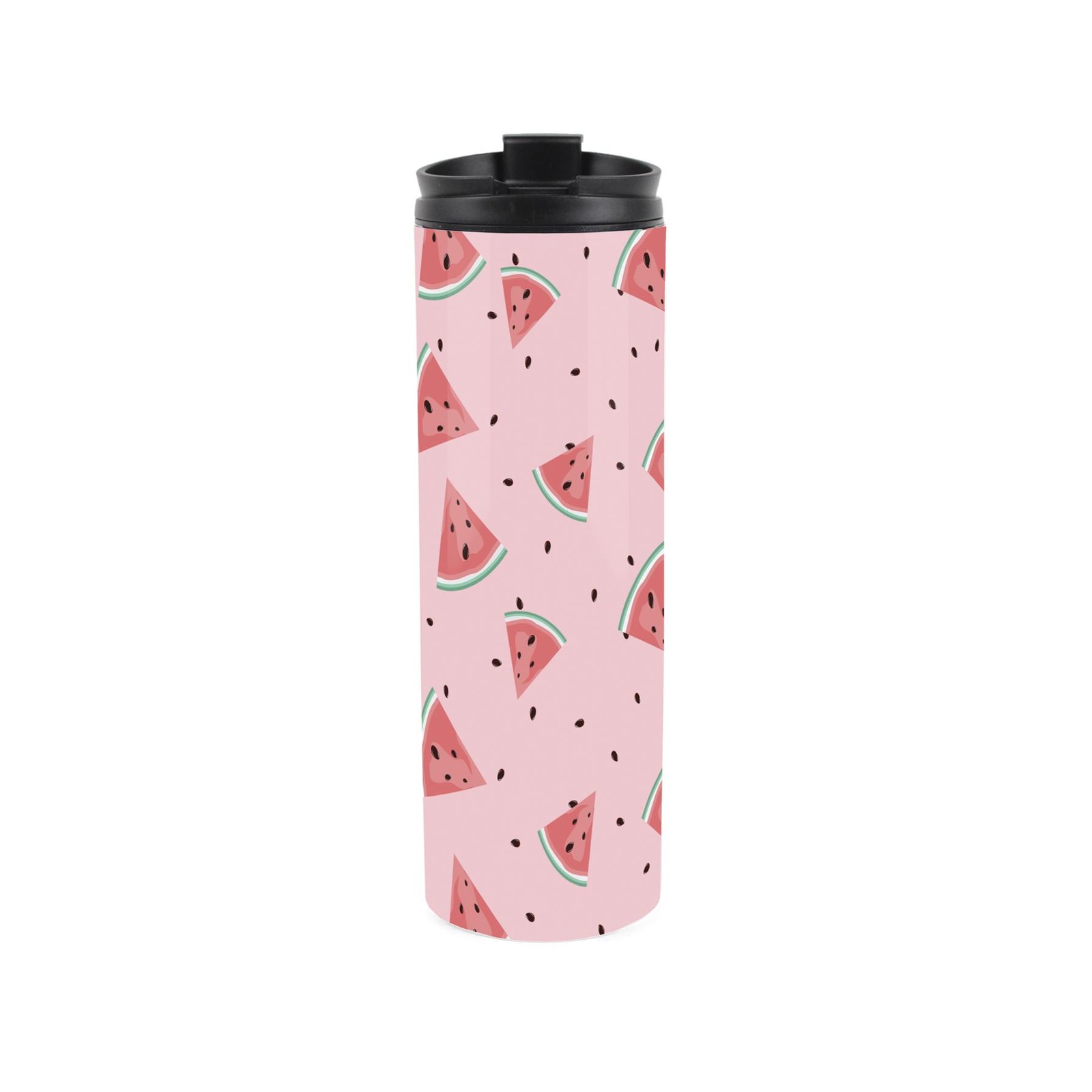 Watermelons Travel Mug - Pink Fruity Novelty Gift Reusable Stainless Steel Flask