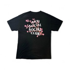 Anti Social Social Club Kkoch ASSC T-Shirt - Cherry Blossem Black Tee
