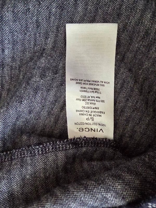 Vince Short Sleeve Button Down Collared Shirt Nav… - image 5