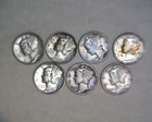 NICE LOT OF 7  MERCURY DIMES