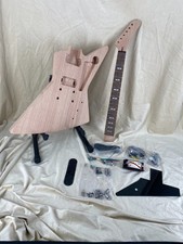 US Warehouse DIY Electric Guitar Kit Explorer Electric Guitar Hardware Included