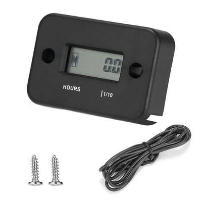 Digital Stundenzähler Betriebsstundenzähler LCD Stunde Meter Motorrad Gas Motor