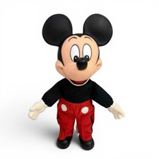 Vintage Disney World MICKEY MOUSE 14  Plush Doll With Vinyl Head 90s Collectible