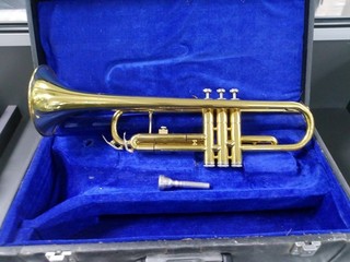 Tromba vintage Lee Lark M4015 1 con boccaglio e custodia "PLS LEGGI DESC" 199347