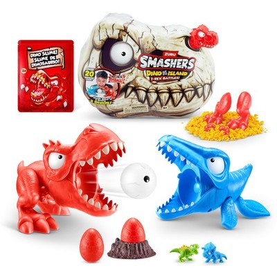 Zuru Smashers Smashers Dino Island Mini T-Rex Battles Playset Red Dino By Zuru
