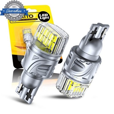 2X T15 LED White Reverse Light Bulbs 500% Brighter Non-polarity 906 W16W 921 912