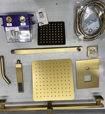 EVERSTEIN Dual Heads Rain Shower System with Hand Shower Spray sfs-1059-gd10