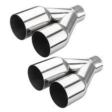 2.5 inch Exhaust Y Pipe, 2.5" Single to 3.5" Dual Exhaust Adapter Connector,