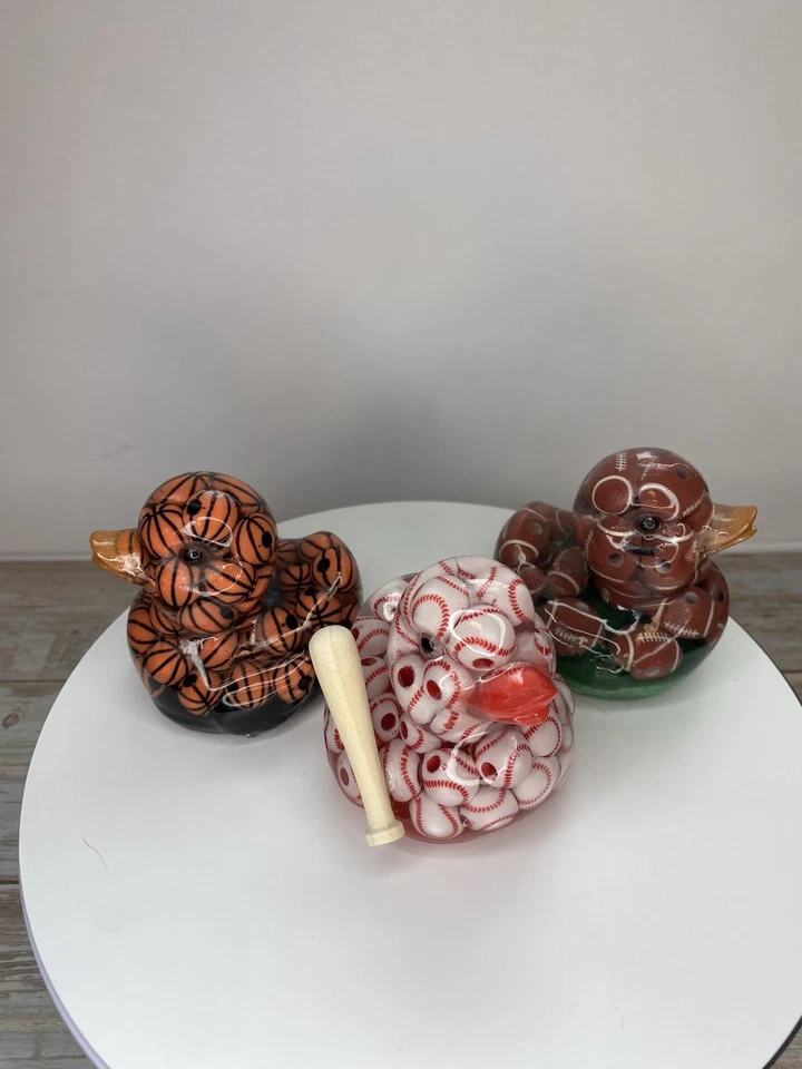 Pato de baloncesto, regalo deportivo de la NBA, regalo de pato, hecho a mano, arte de resina, con caja de regalo Foto 3 de 3