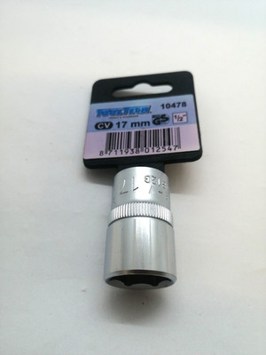 Tool Tech Steckschlüssel Einsatz 1/2 Stecknuss Sechskant Nuss 6 kant 17 mm (9)