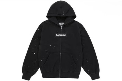 トップス Supreme x MM6 Maison Margiela BoxLogoZip Supreme MM6 Maison Margiela BoxLogo Zip Up Hooded Sweatshirt | eBay