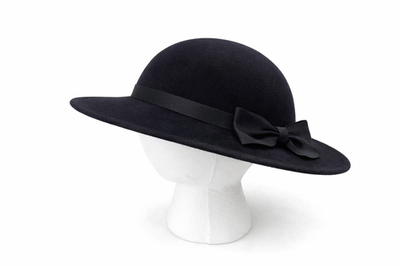 Saks Fifth Avenue Womens Burgess Derby Hat Medium Navy Blue  display picture 3