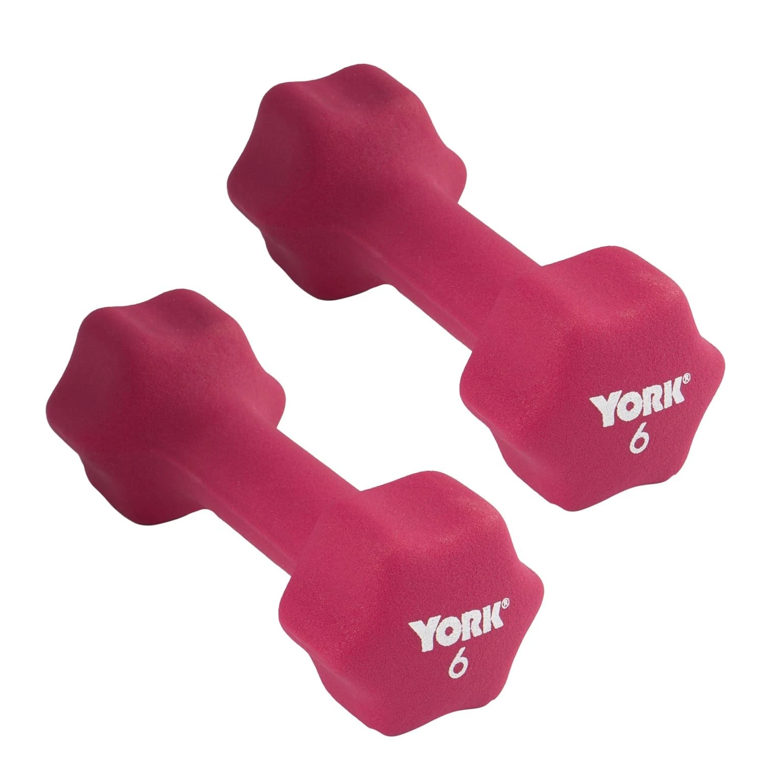 York Barbell Neoprene Coated Fitbell Dumbbell 6LB Pack 2 Dumbbell Set Women&Men