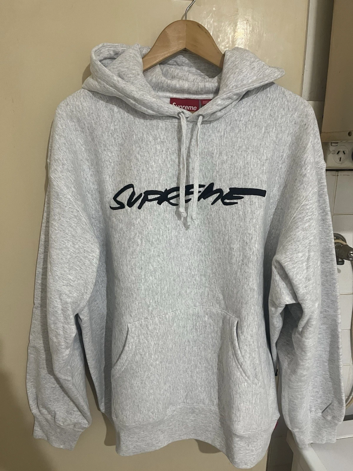 Supreme Futura Hooded Sweatshirt Ash Grey Size Large