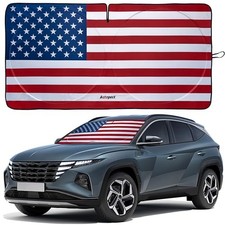 Autopect Windshield Sun Shade - American Flag Design, Large USA ORIGINAL FLAG