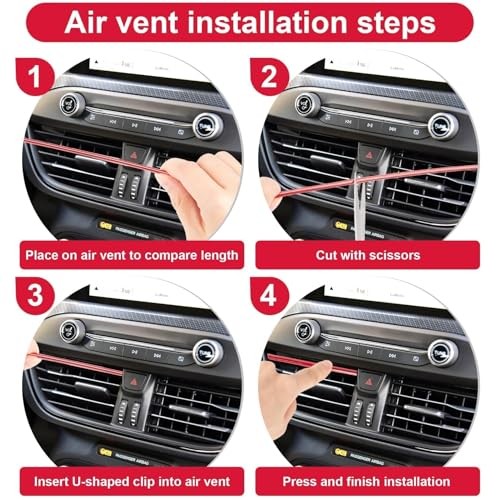 Car Air Conditioner Decoration Strip - Air Vent Outlet Trim Decoration 20PCS