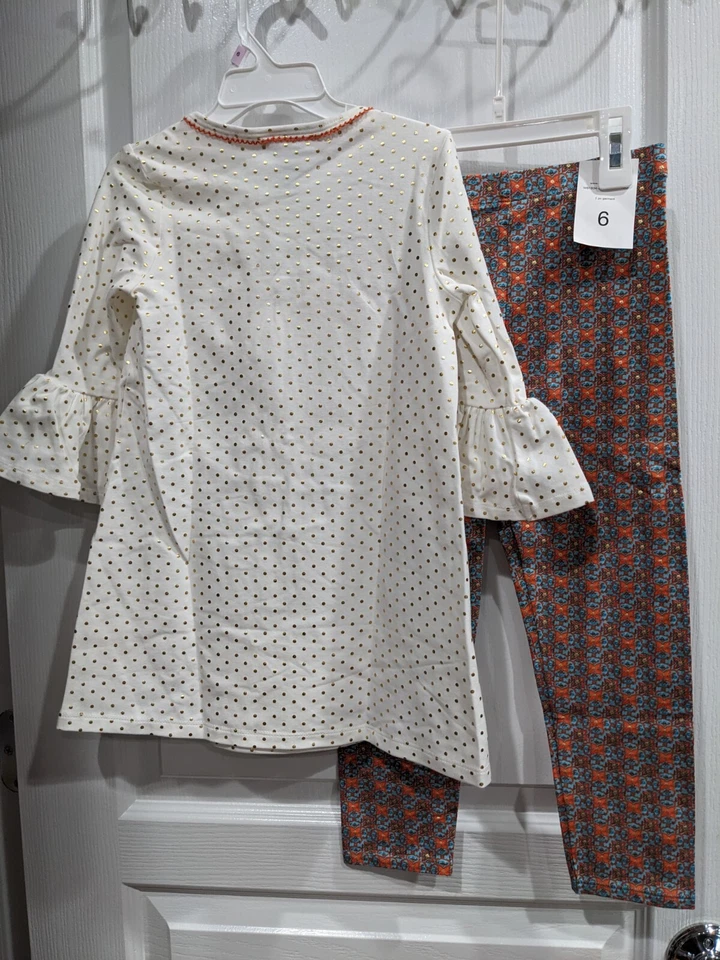 Bonnie Jean Bebé Niñas 2T-6X Estampado Mixto Acción de Gracias Calabaza Leggings Conjunto Foto 2 de 4