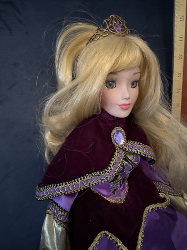 Brass Key Disney Sleeping Beauty Aurora Purple Dress 16" Porcelain Doll - Picture 5 of 9
