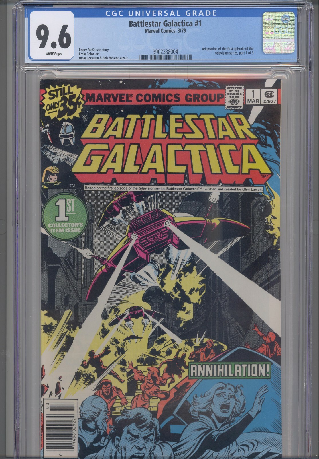 Battlestar Galactica #1 CGC 9.6 1979 Marvel Comics Pt 1 of 3 TV ...