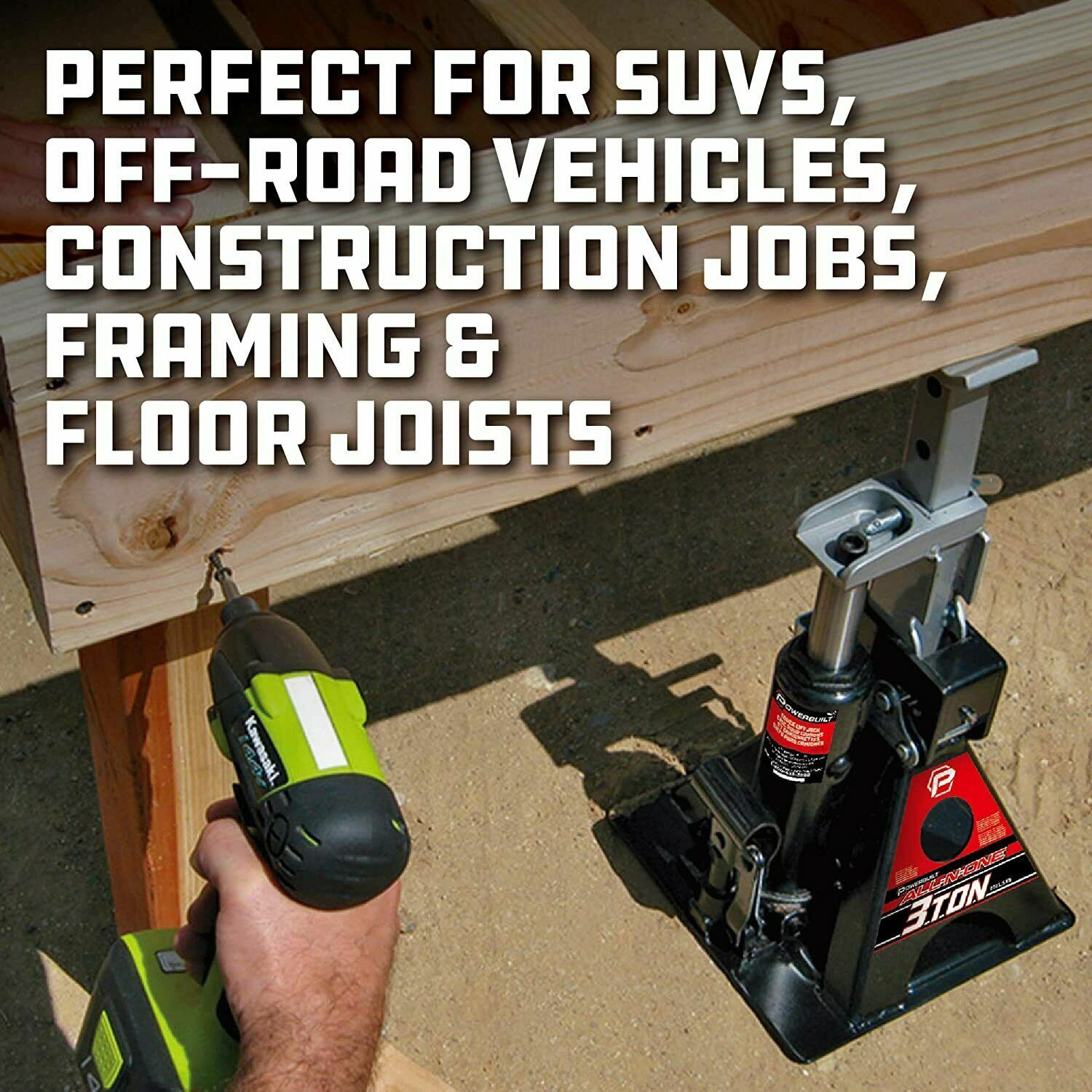 3Ton Bottle Jack Stand Automotive Floor Car Truck Garage WideBase