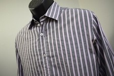 HUGO BOSS Lex Dress Shirt Striped Long Sleeve Button Up Mens Size Large