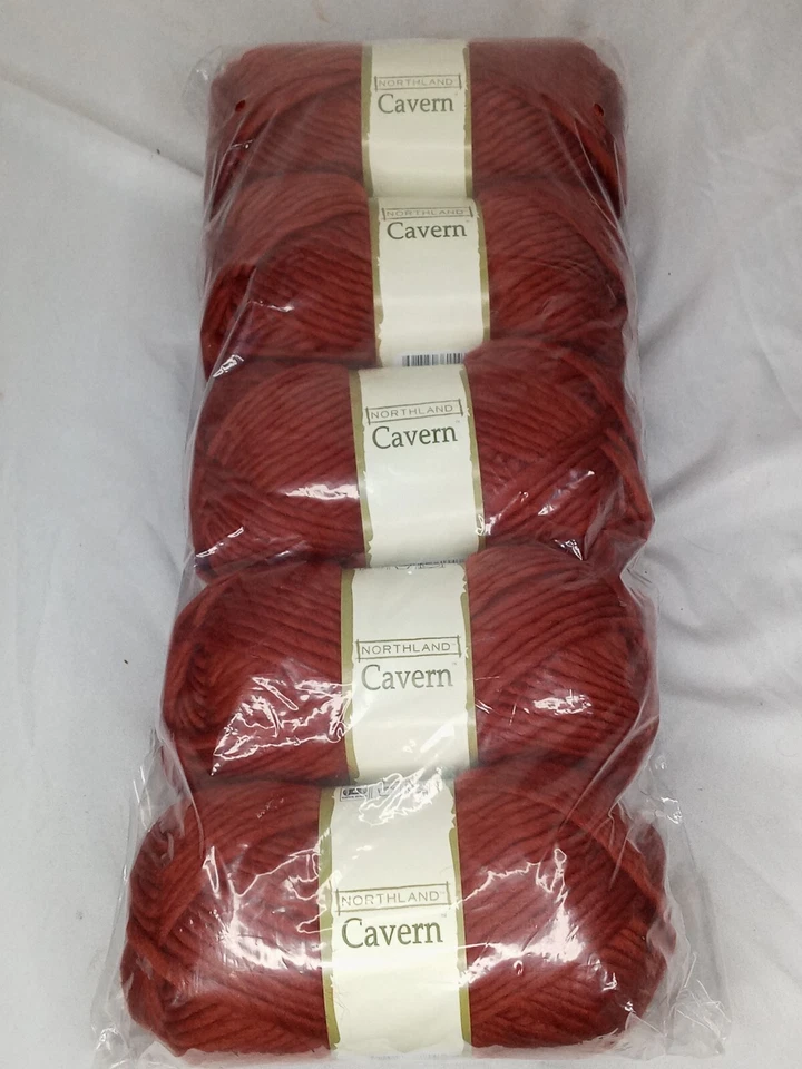 NEW Northland Cavern Bulky Wool Blend Yarn ~ Lava Brown lot of 5 (78 yds ea) - Image 4 of 4