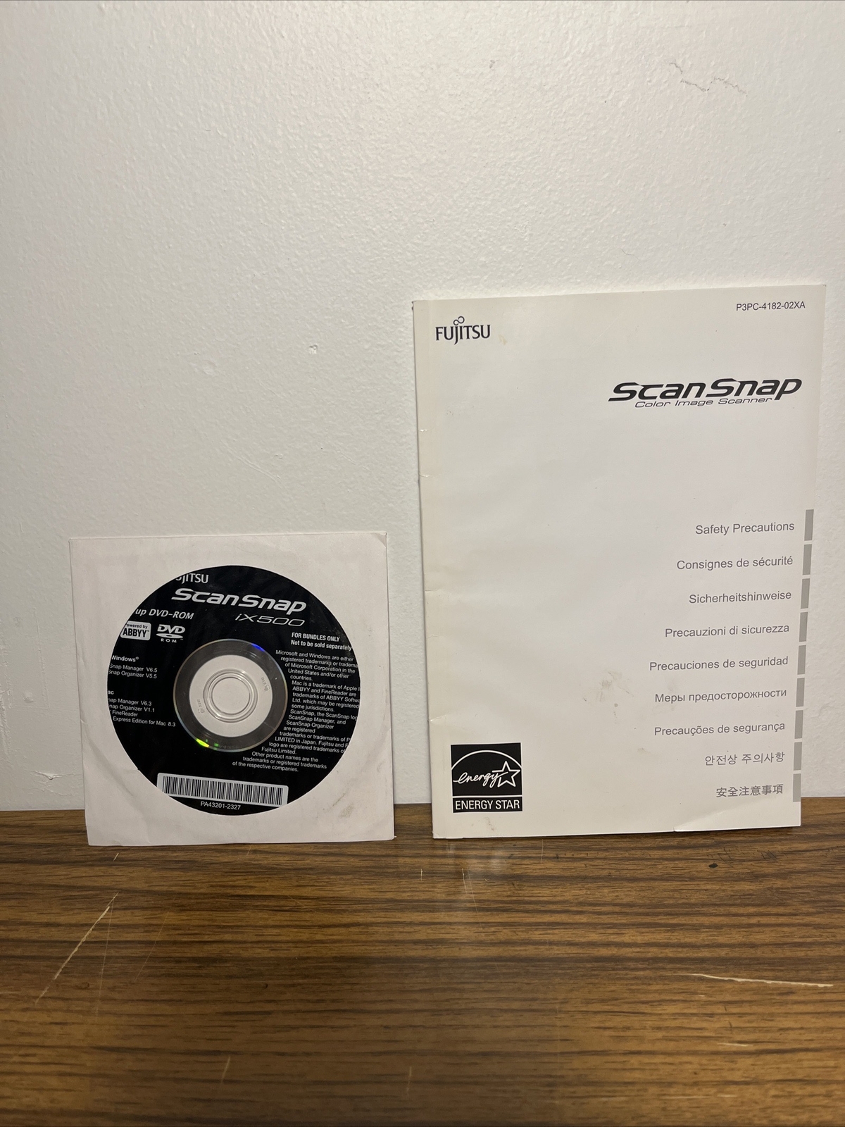 fujitsu scansnap ix500 With Accessories, Manual, Disc, And Original Box