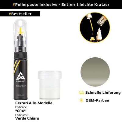 Touch Up Paint Pen For Ferrari All Models Code: 604 Verde Chiaro