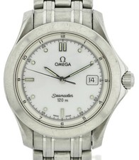 Omega Seamaster 120M Cronometro Quarzo Data Acciaio Orologio Uomo