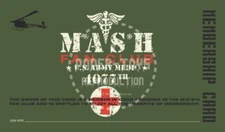 M*A*S*H FAN CLUB MEMBERSHIP CARD