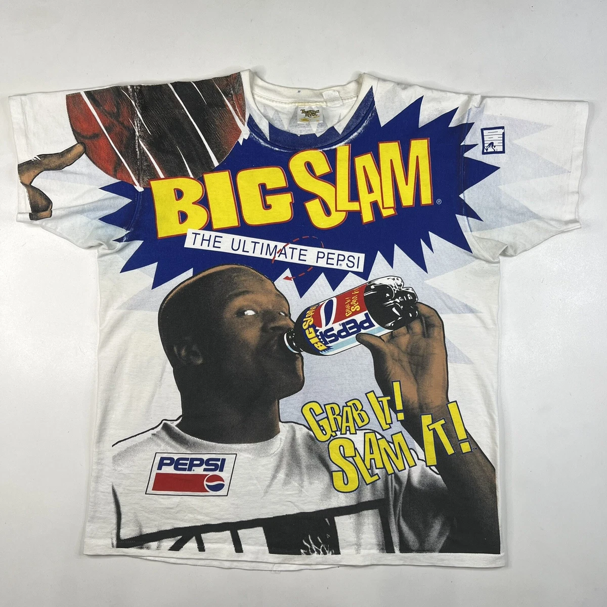 Vtg 90's Shaq Pepsi Big Slam T Shirt Shaquille O'Neal Sz