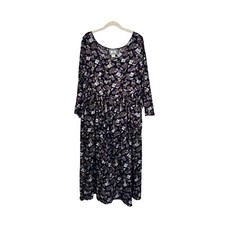 Vintage Chantel & Vicki long sleeve maxi dress grunge cottage lightweight sz M