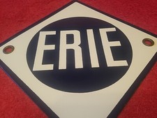 ERIE PORCELAIN-COATED RAILROAD SIGN