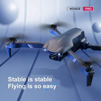 6K HD Dual Camera RC Drone  WiFi FPV Foldable Quadcopter US with Bag 2 Battery